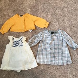 babyGap 6-12m Girls 3 piece Bundle